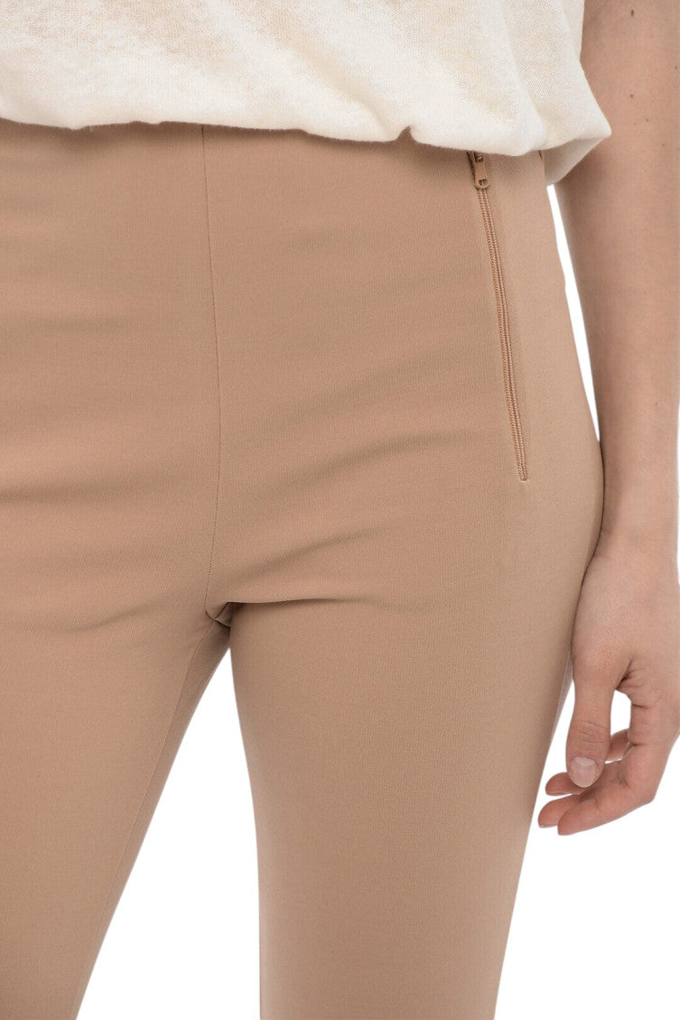 Beige Skinny Flat Front Pants 3