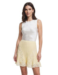 Yellow Lace Mini Skirt 1