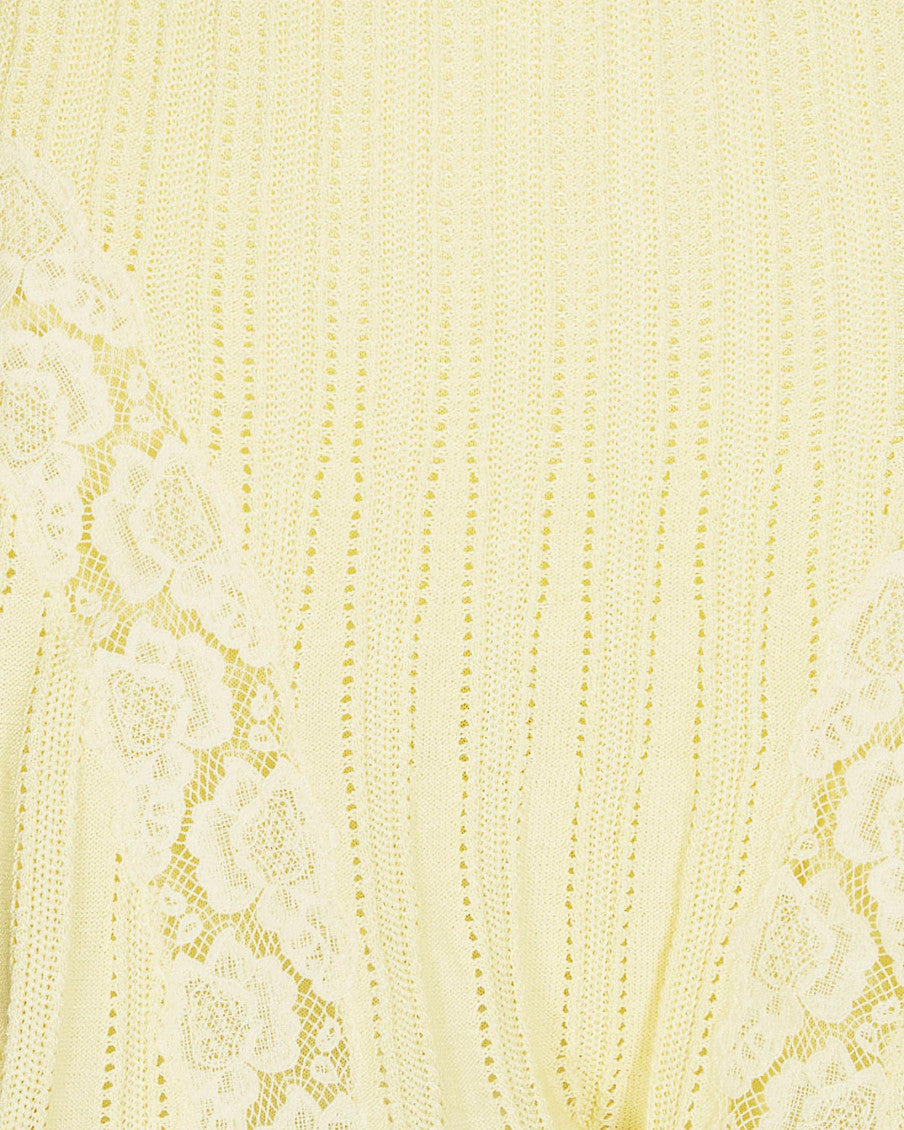 Yellow Lace Mini Skirt 3