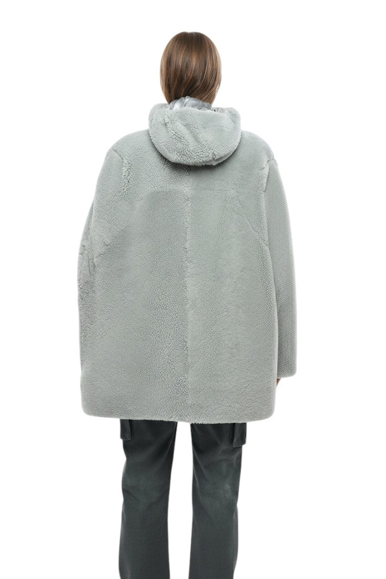 Sky Blue Solid Hood Jacket 2