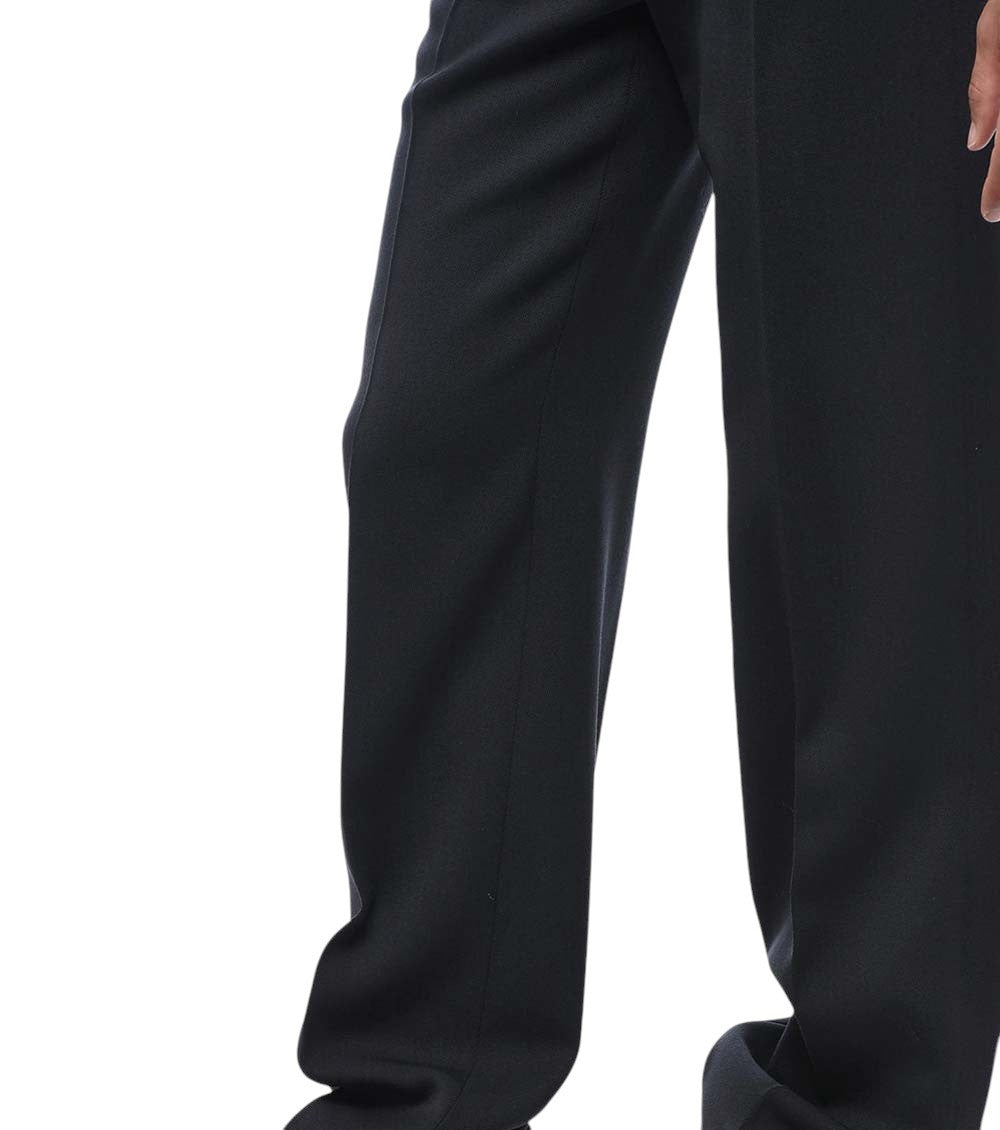 Blue Loose Flat Front Pants 3