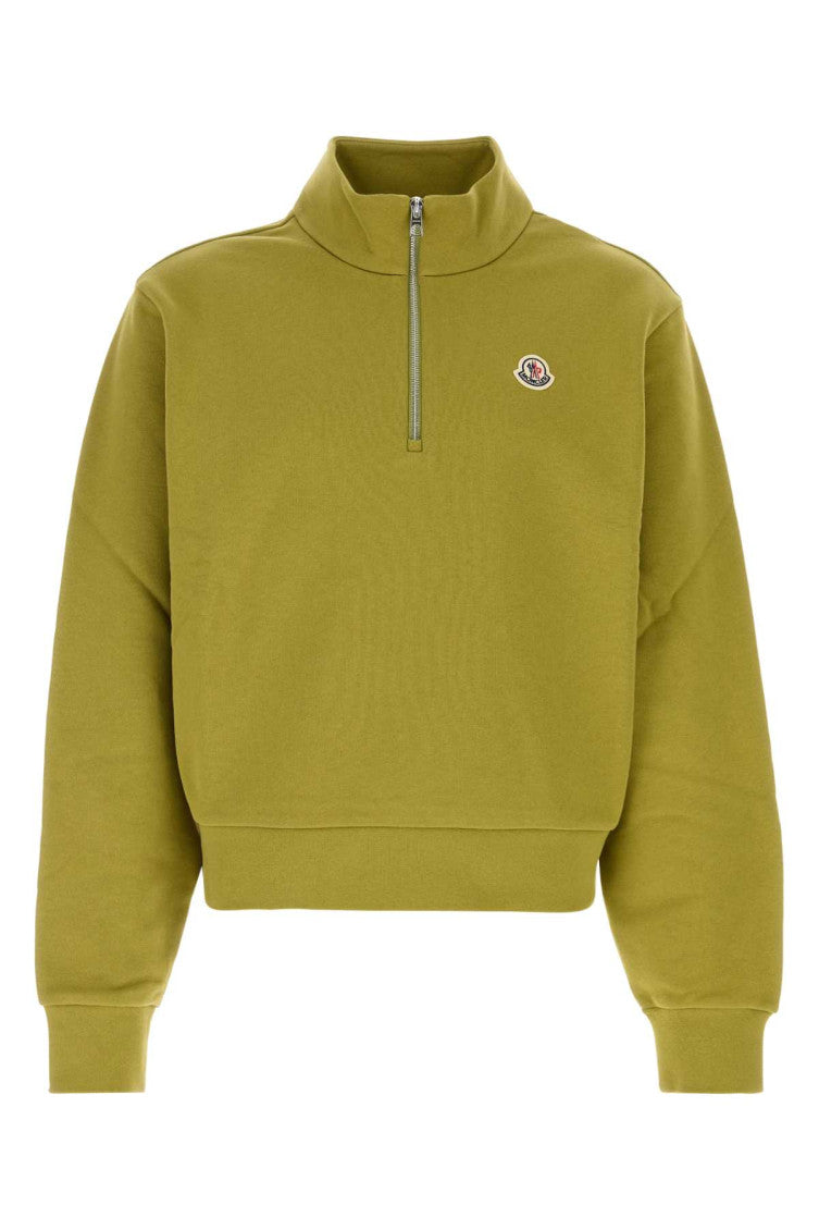 Lime Green Zip-Up Sweatshirt 1