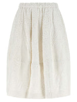 White Crochet Midi Skirt 1