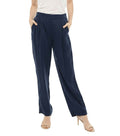 Blue Relaxed Pleated Pant 1