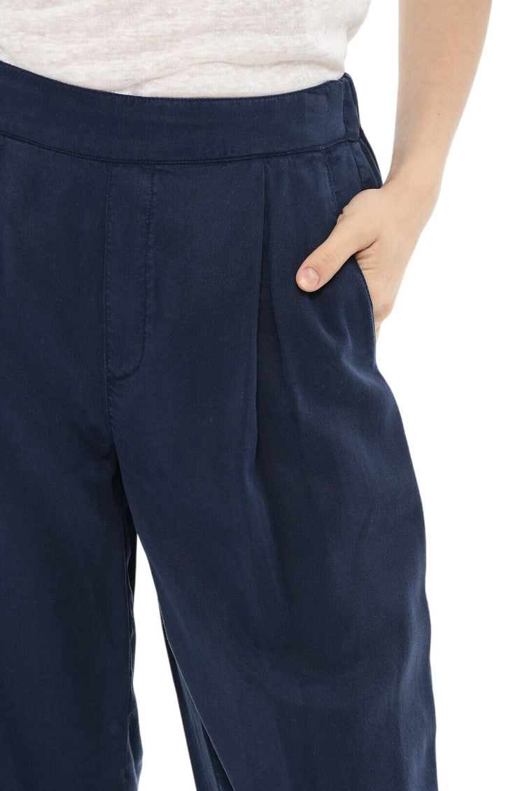 Blue Relaxed Pleated Pant 3