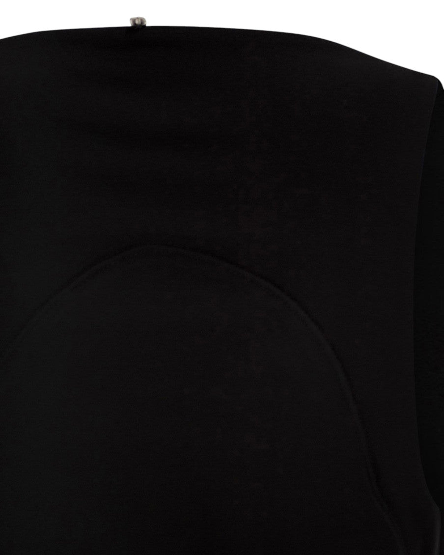 Black Solid Scoop Neck Maxi Dress 3