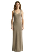 Beige Scoop Neck Maxi Dress 1