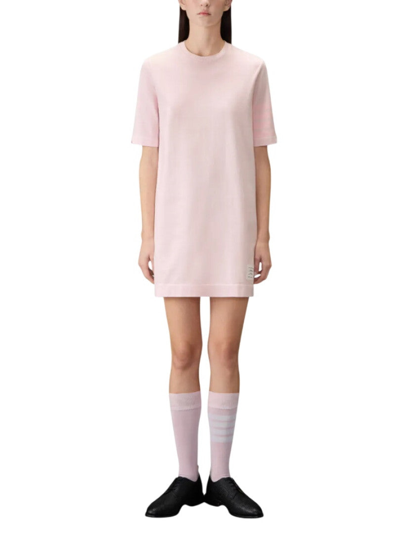 Light Pink Crew Neck Mini Dress 2