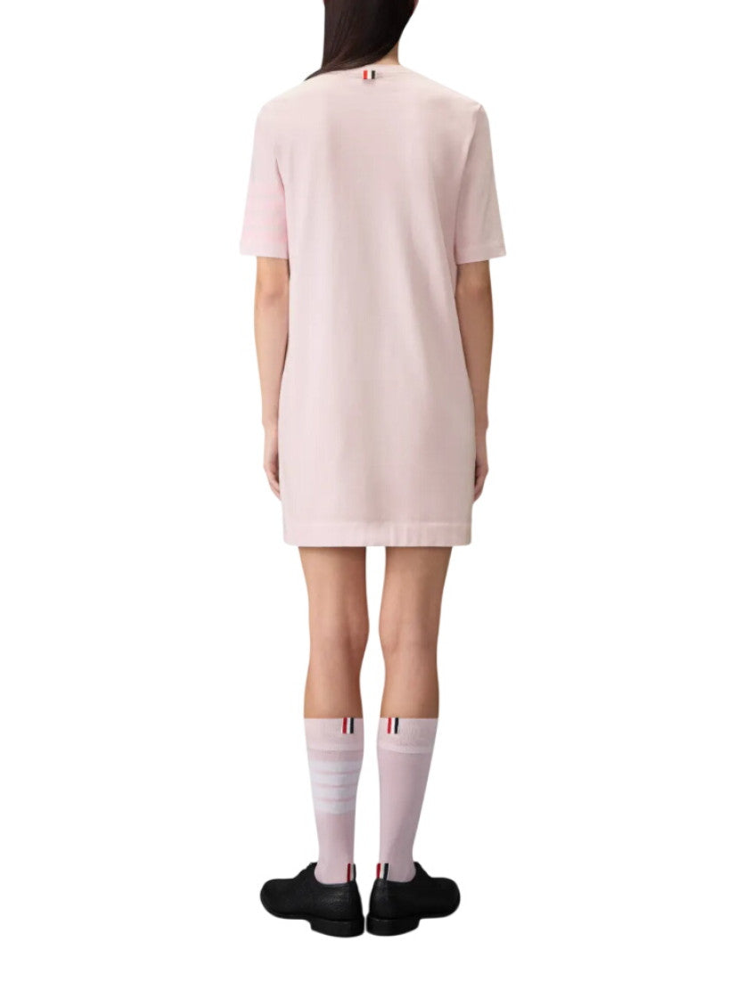 Light Pink Crew Neck Mini Dress 3