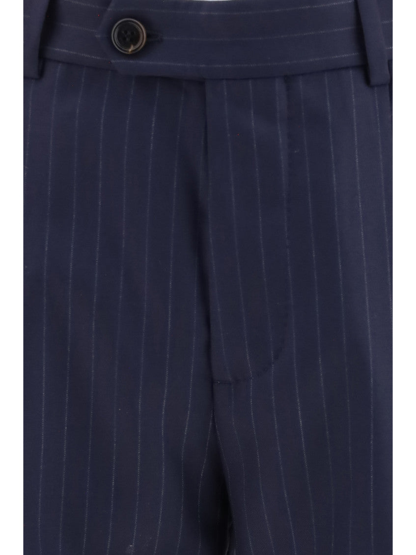 Navy Blue Stripped Trousers 3