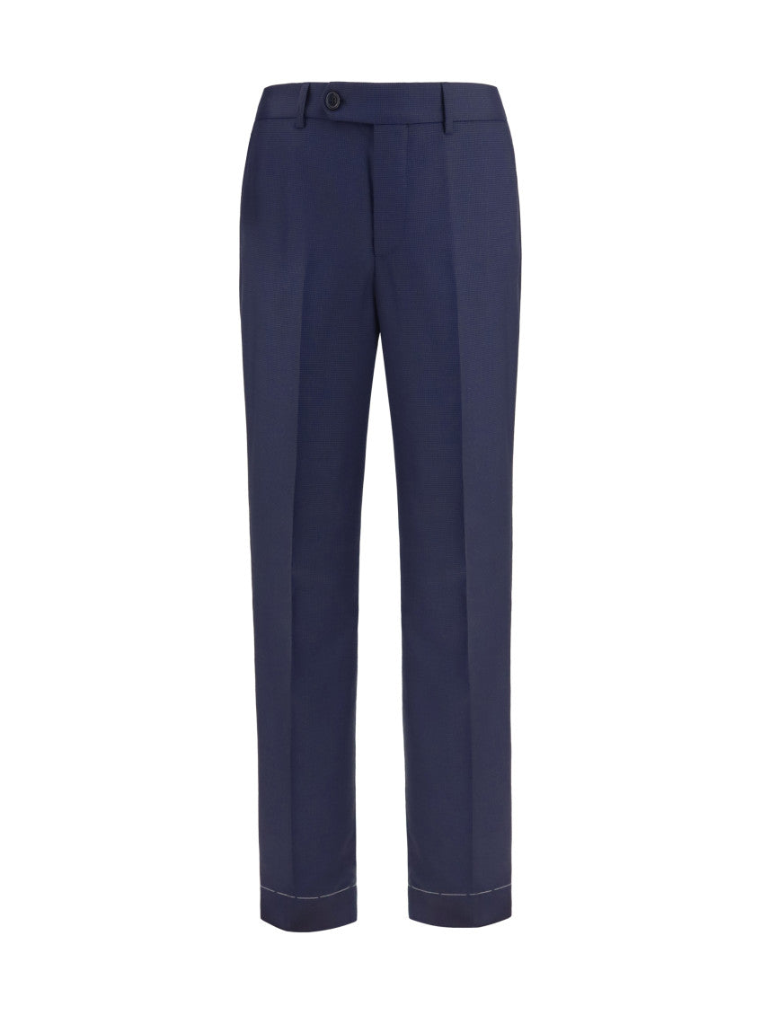 Navy Blue Tapered Trousers 1