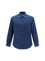 Blue Solid Denim Shirt 1