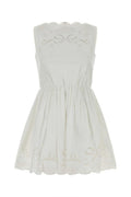 White Embroidered Strapless Mini Dress 1