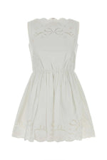 White Embroidered Strapless Mini Dress 1