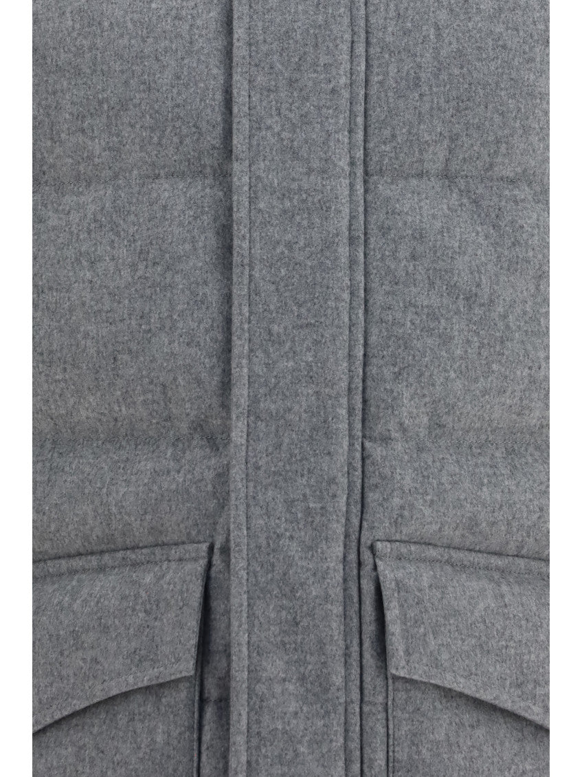 Grey Hood Down Jacket 3
