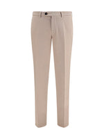 Beige Regular Solid Trousers 1