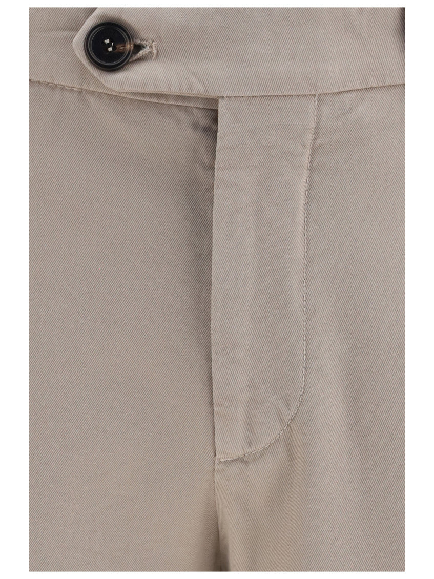 Beige Regular Solid Trousers 3