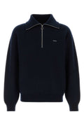 Blue Half Zip Logo Sweater 1