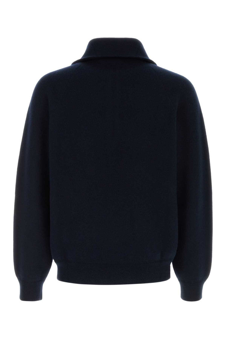 Blue Half Zip Logo Sweater 2
