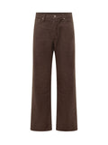 Brown Solid Straight Jeans 1