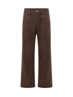 Brown Solid Straight Jeans 1