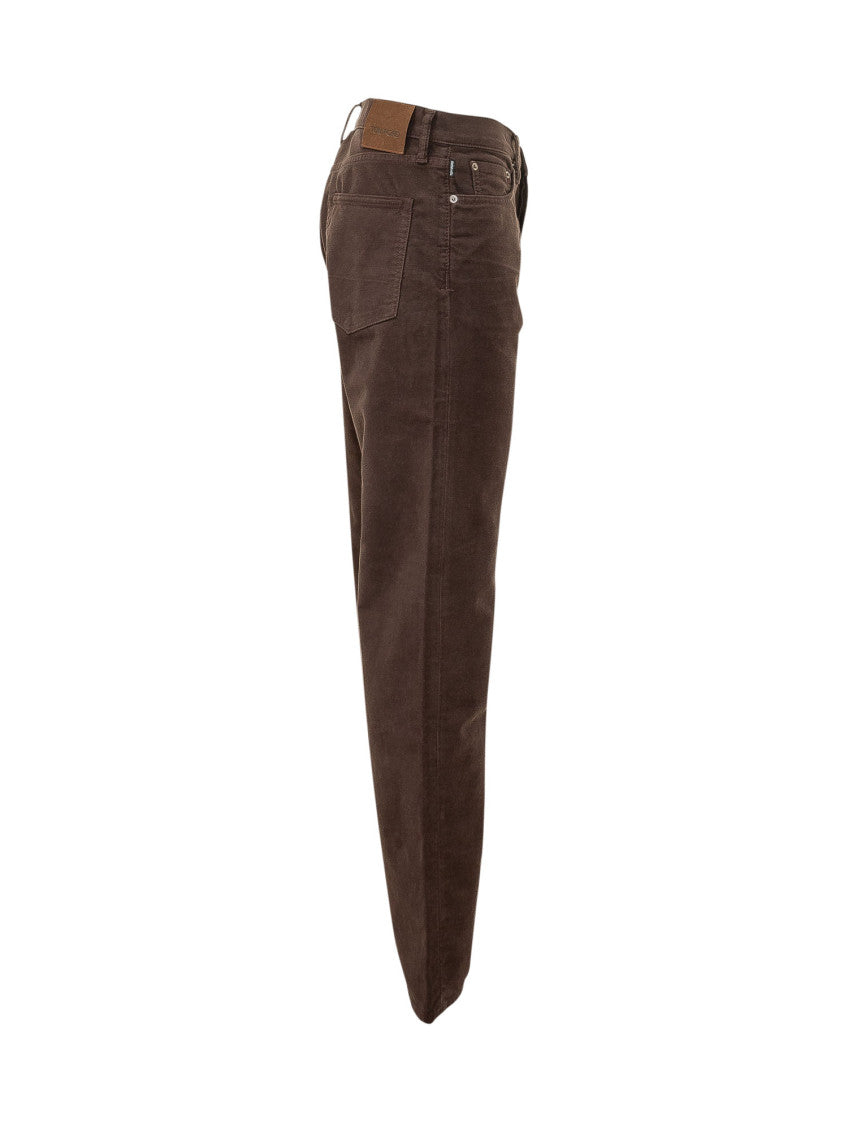 Brown Solid Straight Jeans 3