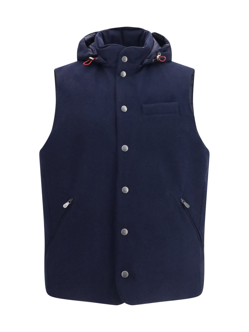 Navy Blue Sleeveless Jacket 1