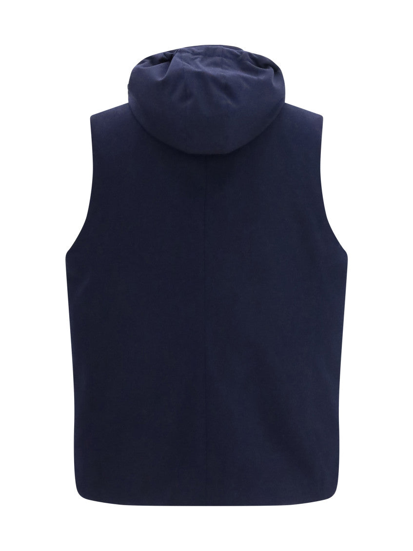 Navy Blue Sleeveless Jacket 2