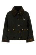 Olive Solid Shirt Collar Jacket 1