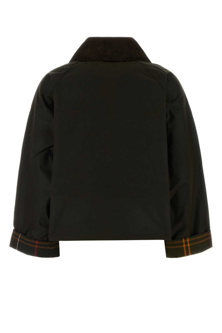 Olive Solid Shirt Collar Jacket 2