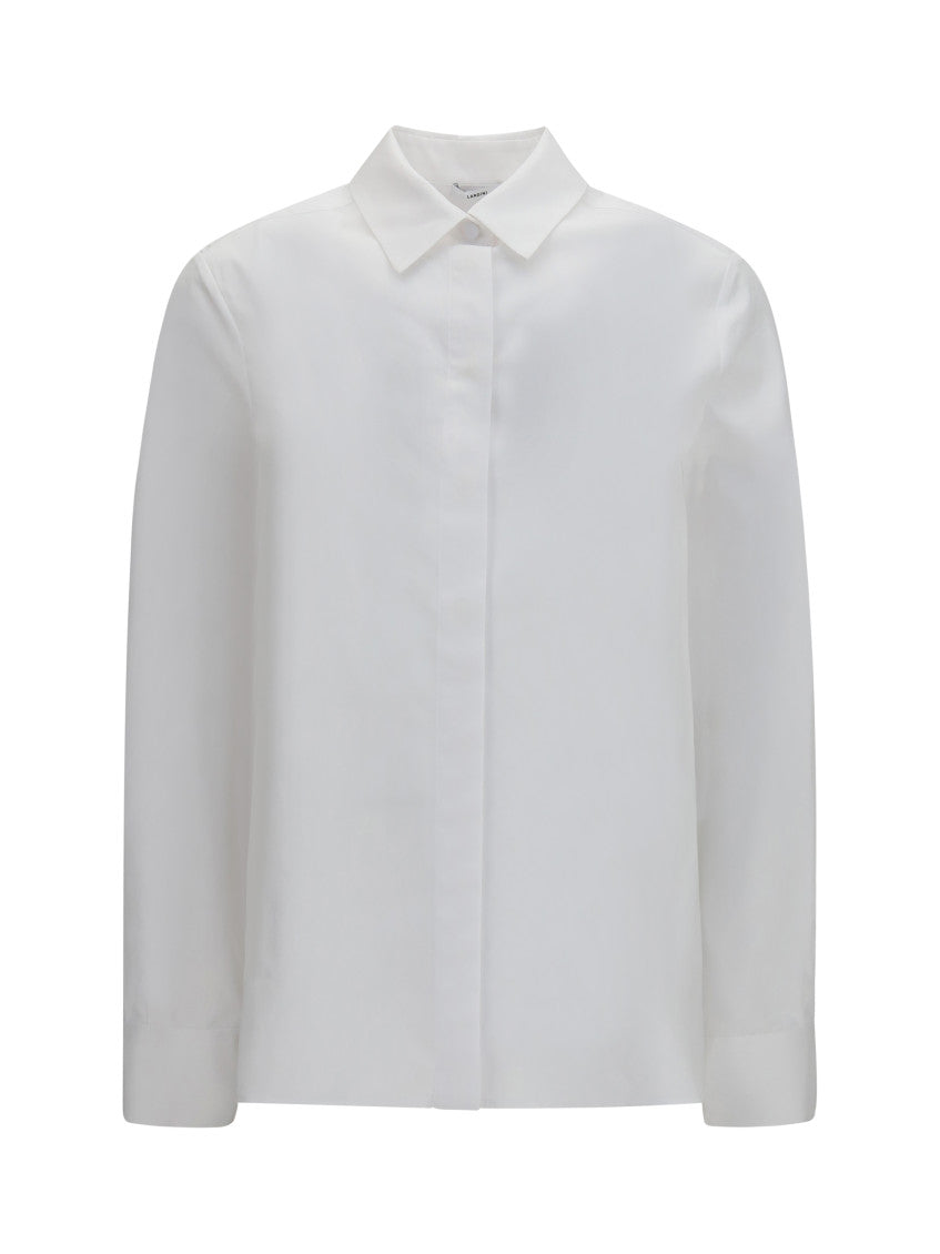 White Straight Solid Shirt 1
