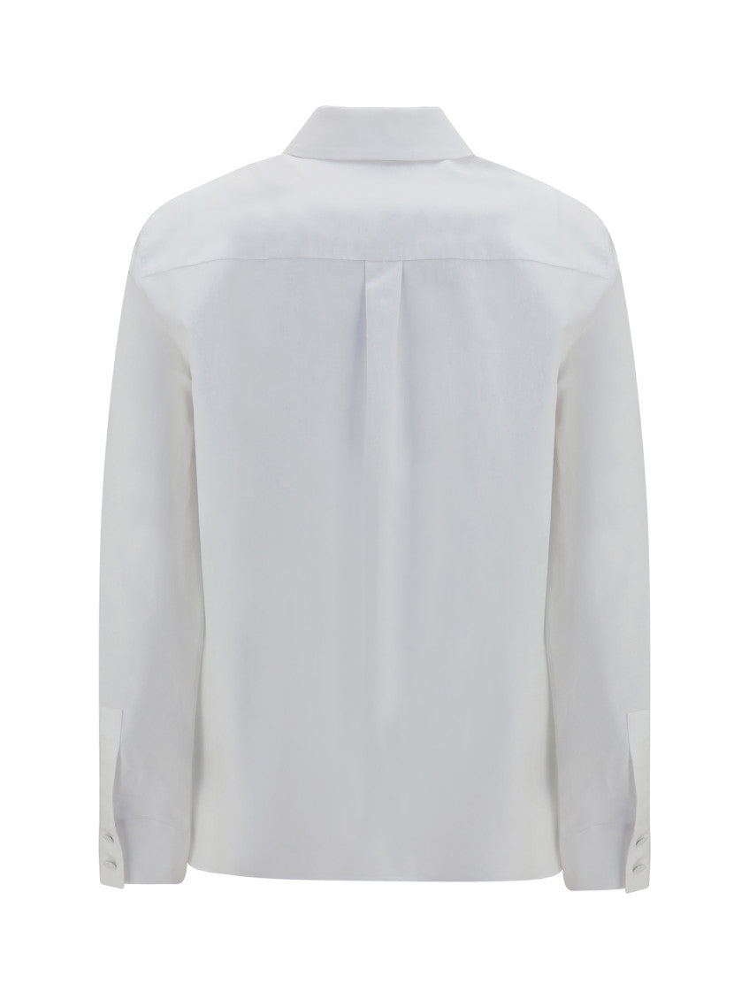 White Straight Solid Shirt 2