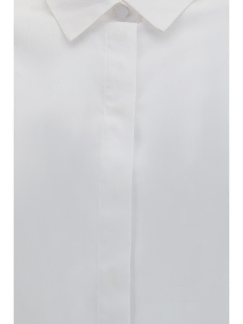 White Straight Solid Shirt 3