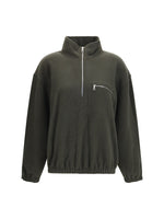 Green Solid Mock Collar Jacket 1