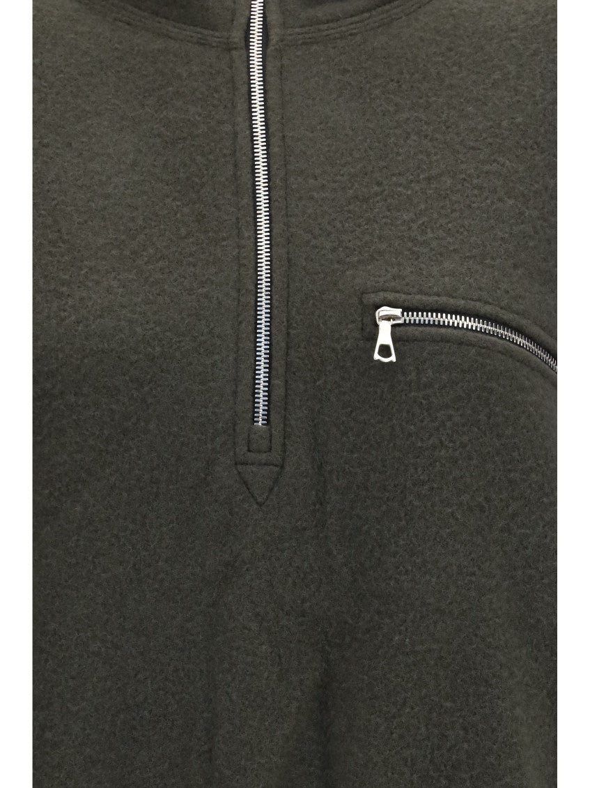 Green Solid Mock Collar Jacket 3