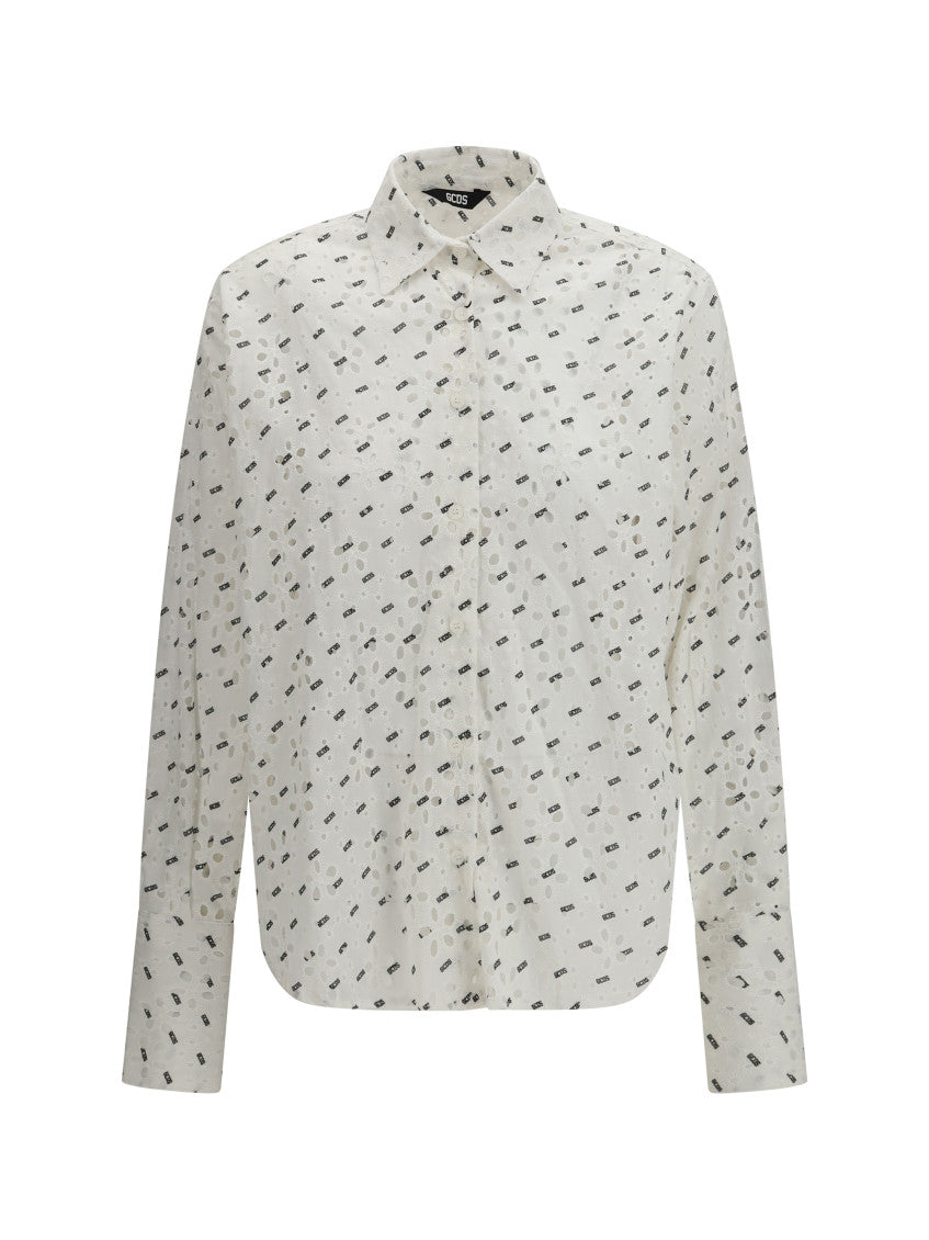 White Relaxed Logo Shirt 1