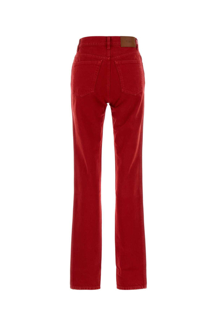 Red Bootcut Flat Front Pants 2