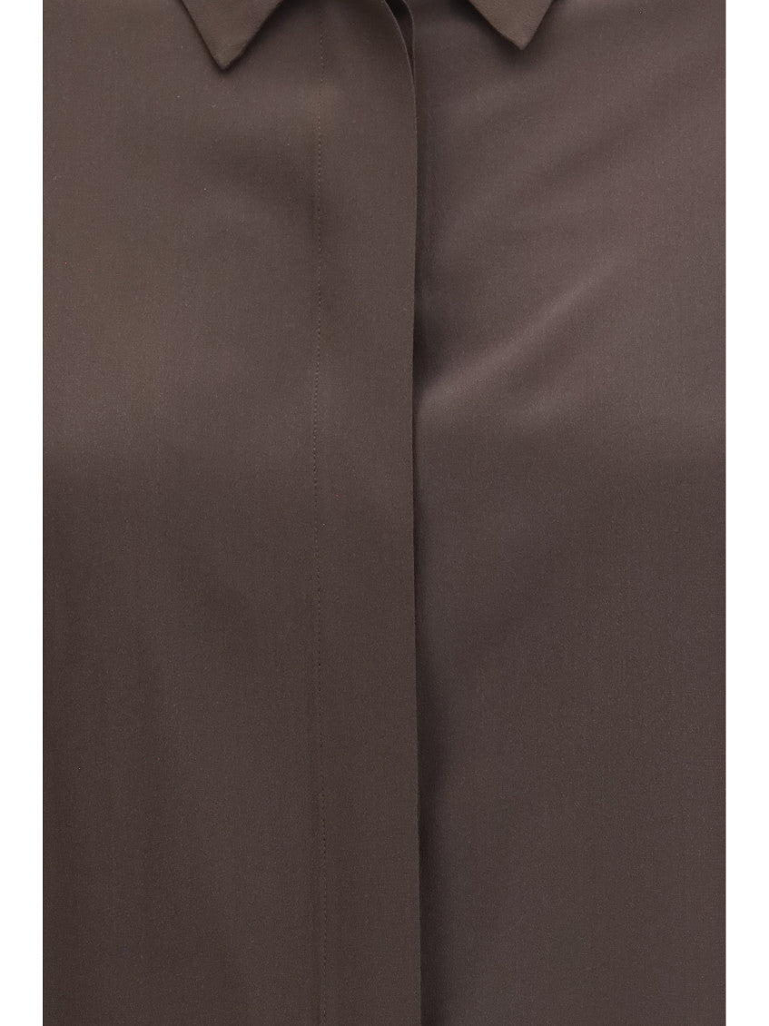 Brown Straight Solid Shirt 3