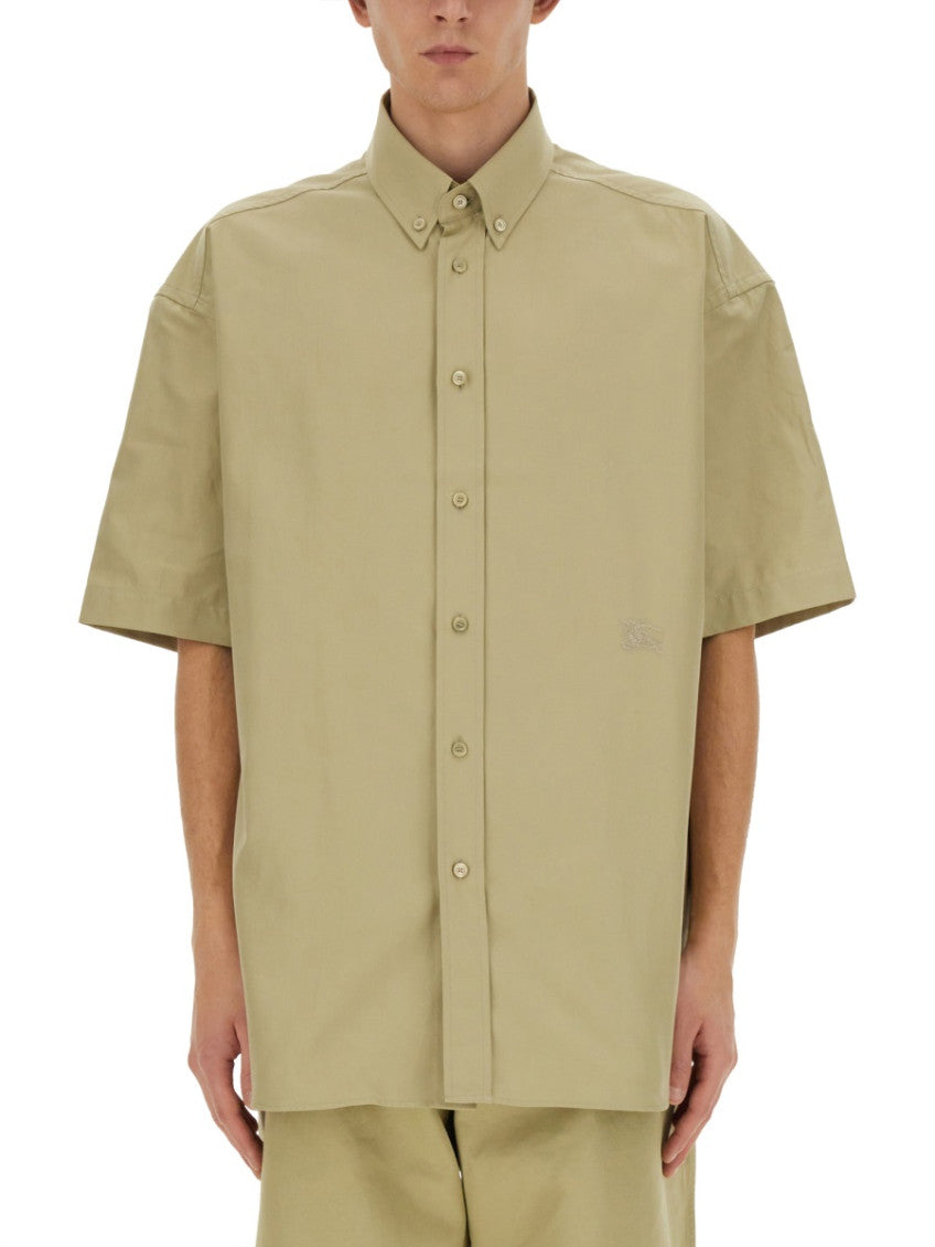 Beige Oversized Logo Shirt 1