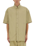 Beige Oversized Logo Shirt 1