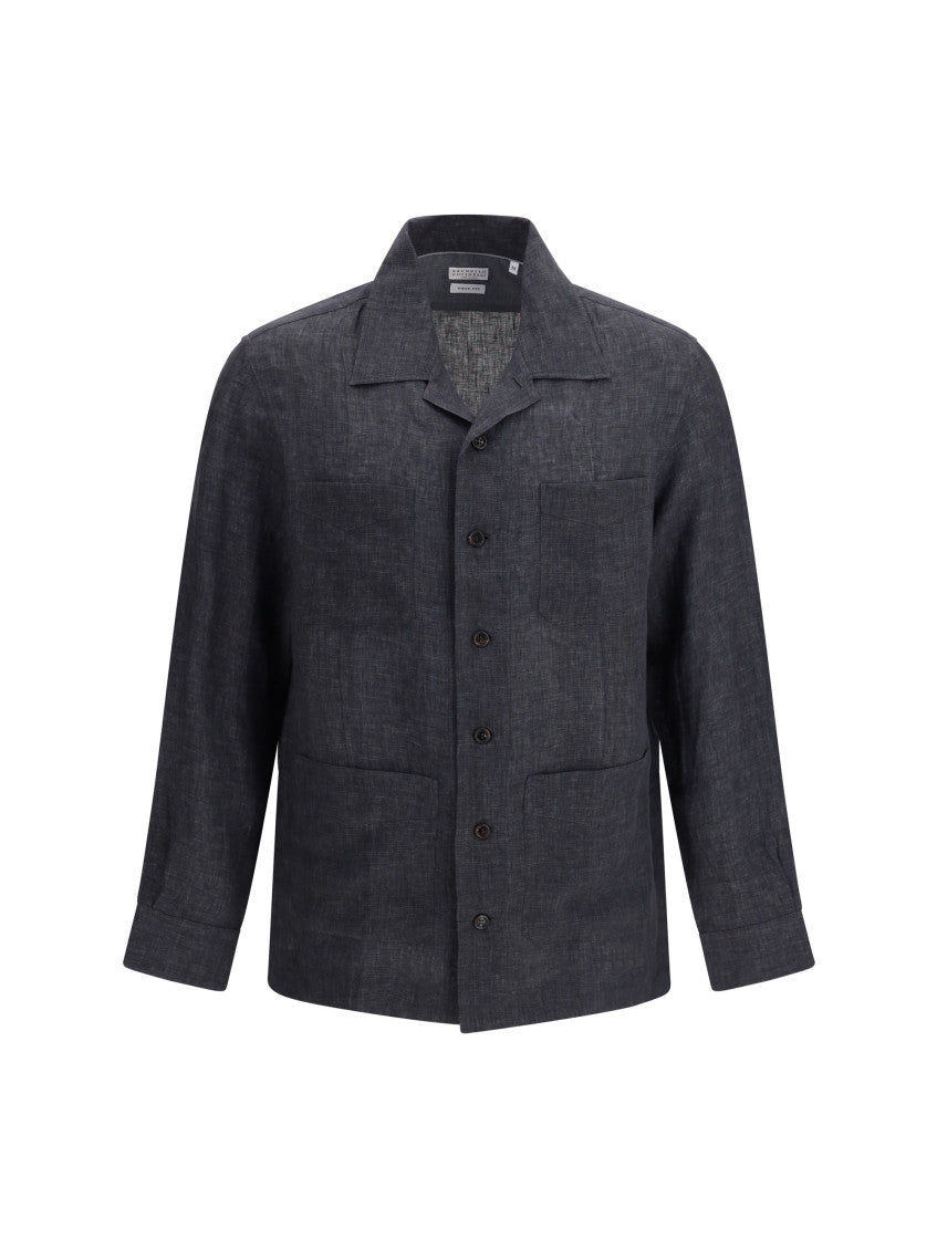 Dark Grey Textured Shirt 1