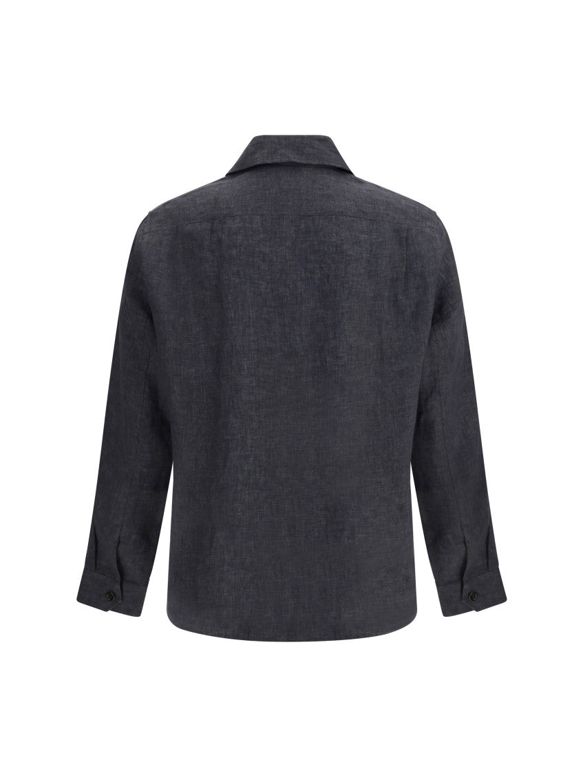 Dark Grey Textured Shirt 2
