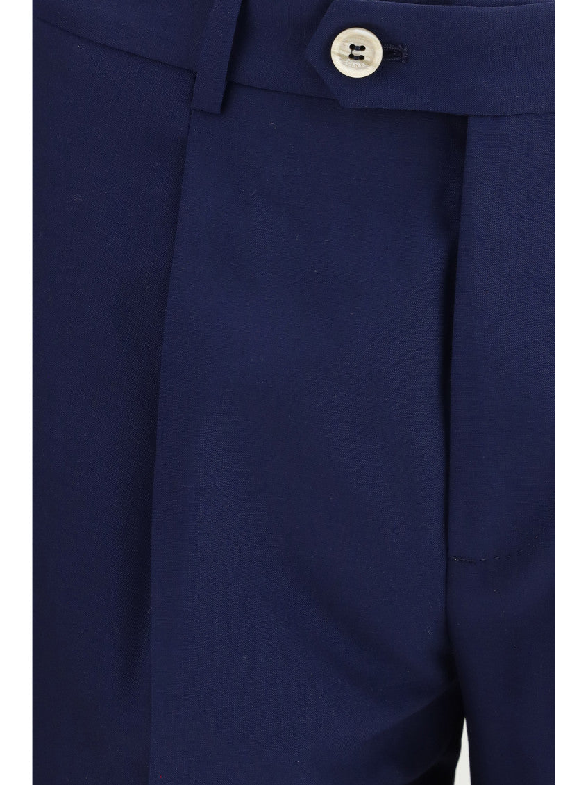 Navy Blue Notched Lapel Suit 3