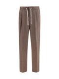 Brown Drawstring Trousers 1
