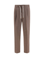 Brown Drawstring Trousers 1