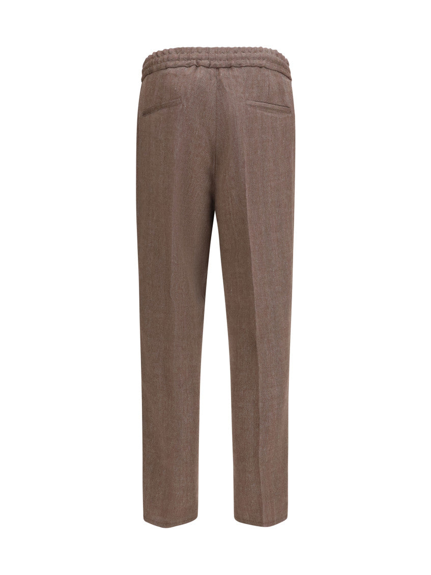Brown Drawstring Trousers 2