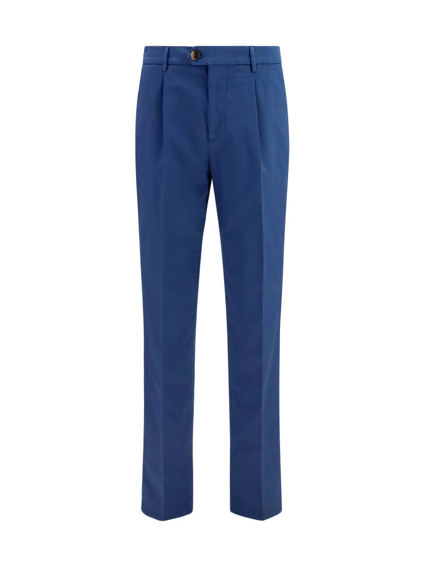 Blue Solid Chino Pants 1