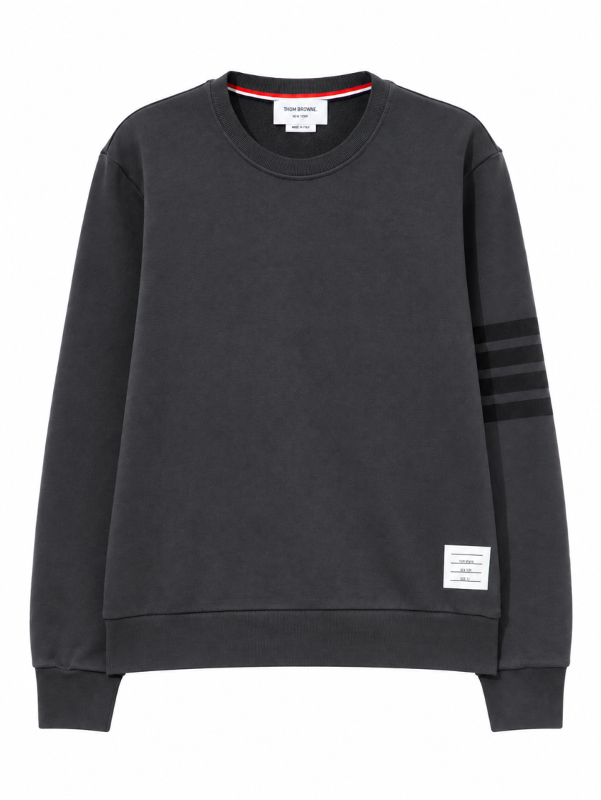 Charcoal Grey Solid Sweatshirt 1
