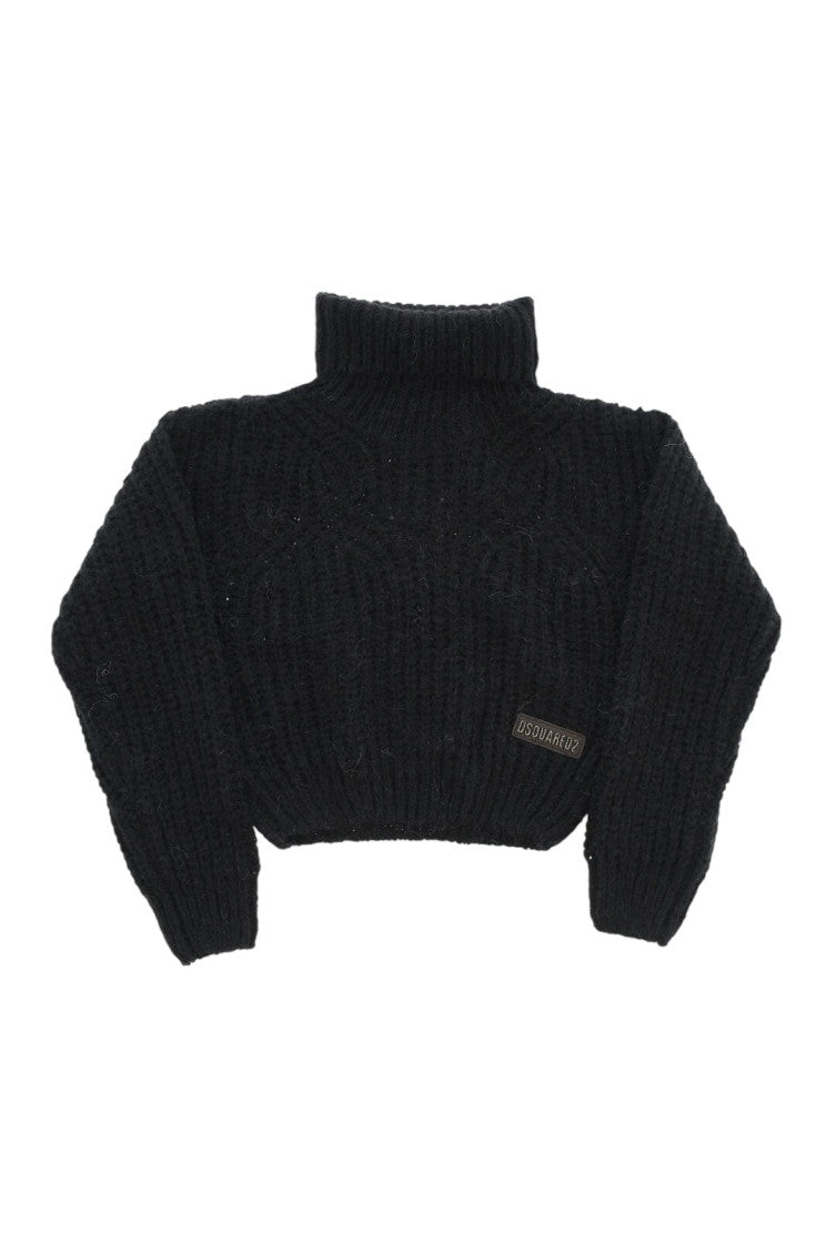 Girls Black Knitted Sweaters 1