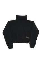 Girls Black Knitted Sweaters 1